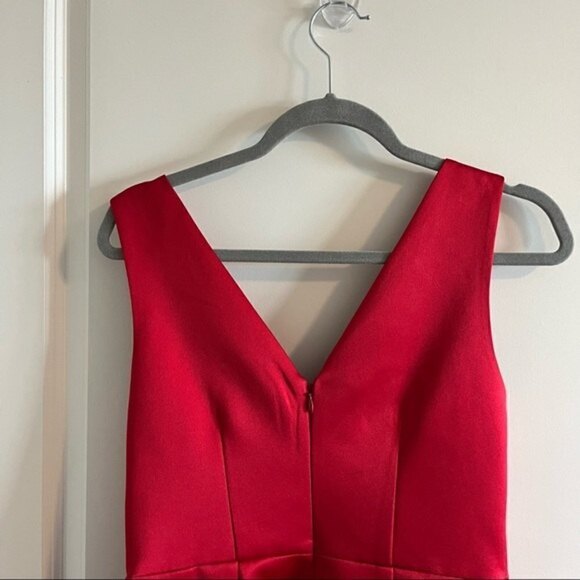 CYNTHIA Rowley Pleated Satin Skater Dress Size 4 - Picture 8 of 13